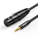 Helikaabel 3,5 mm minipesa (isane) - XLR (emane) 1m must