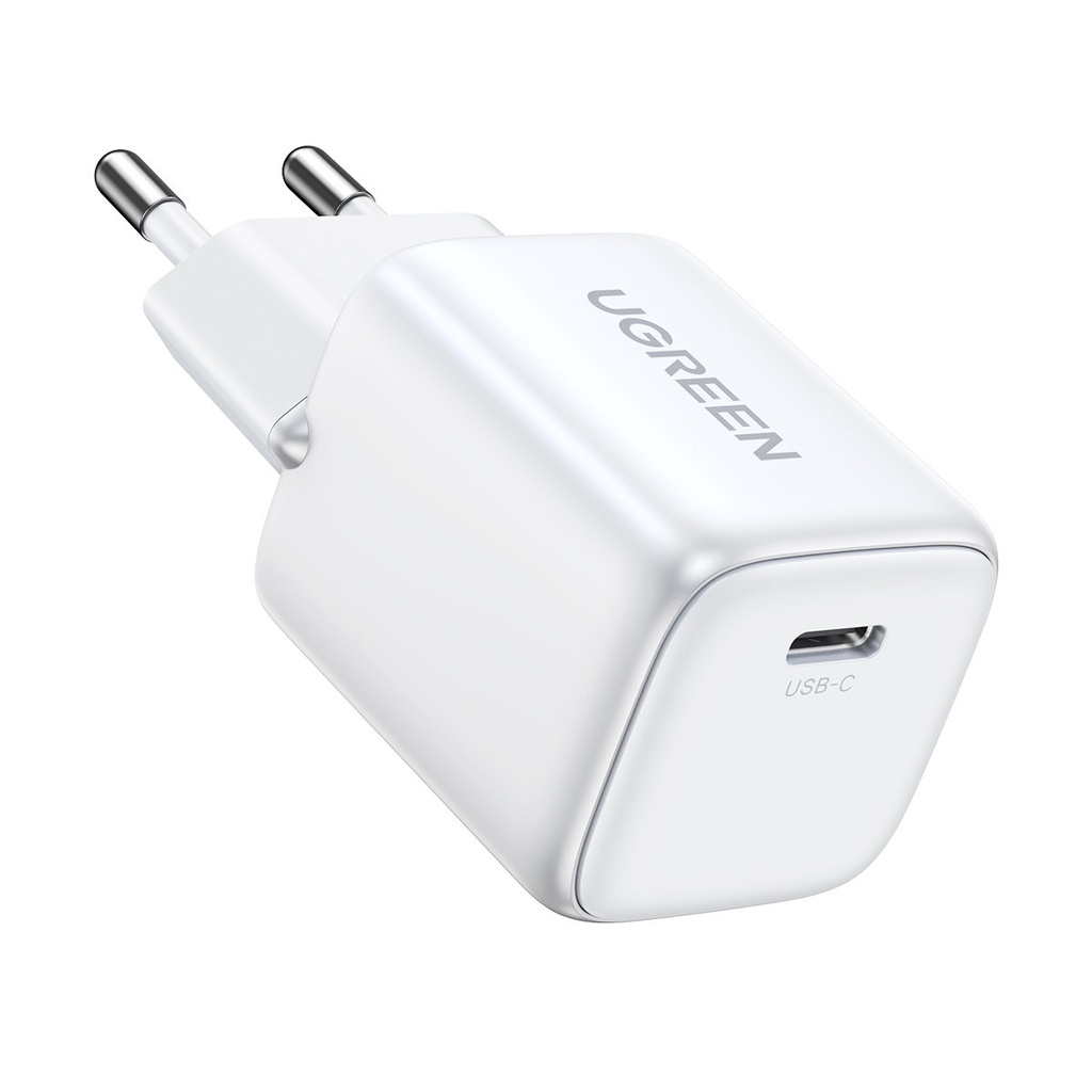 GaN 1x USB-C 30W PD Nexode Mini kiirlaadija valge