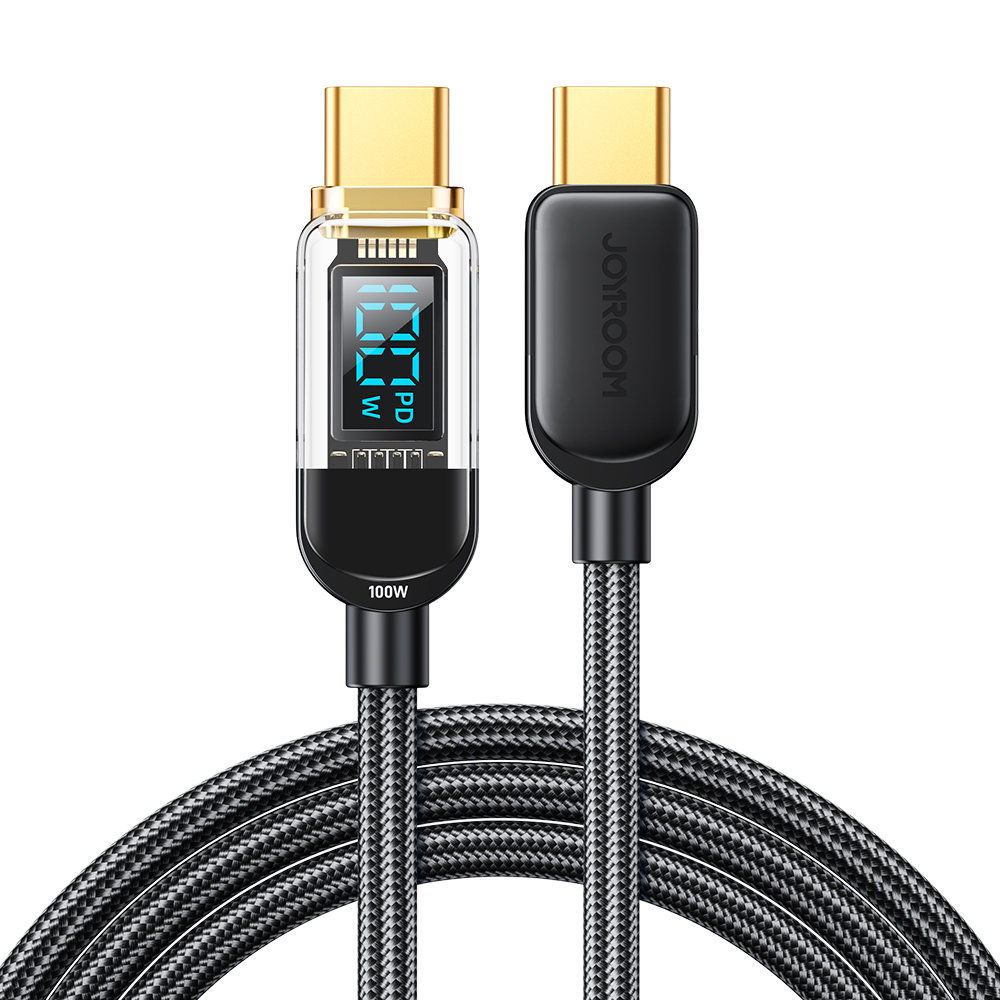 USB-C kaabel kiireks laadimiseks ja andmeedastuseks 100W 1,2m must
