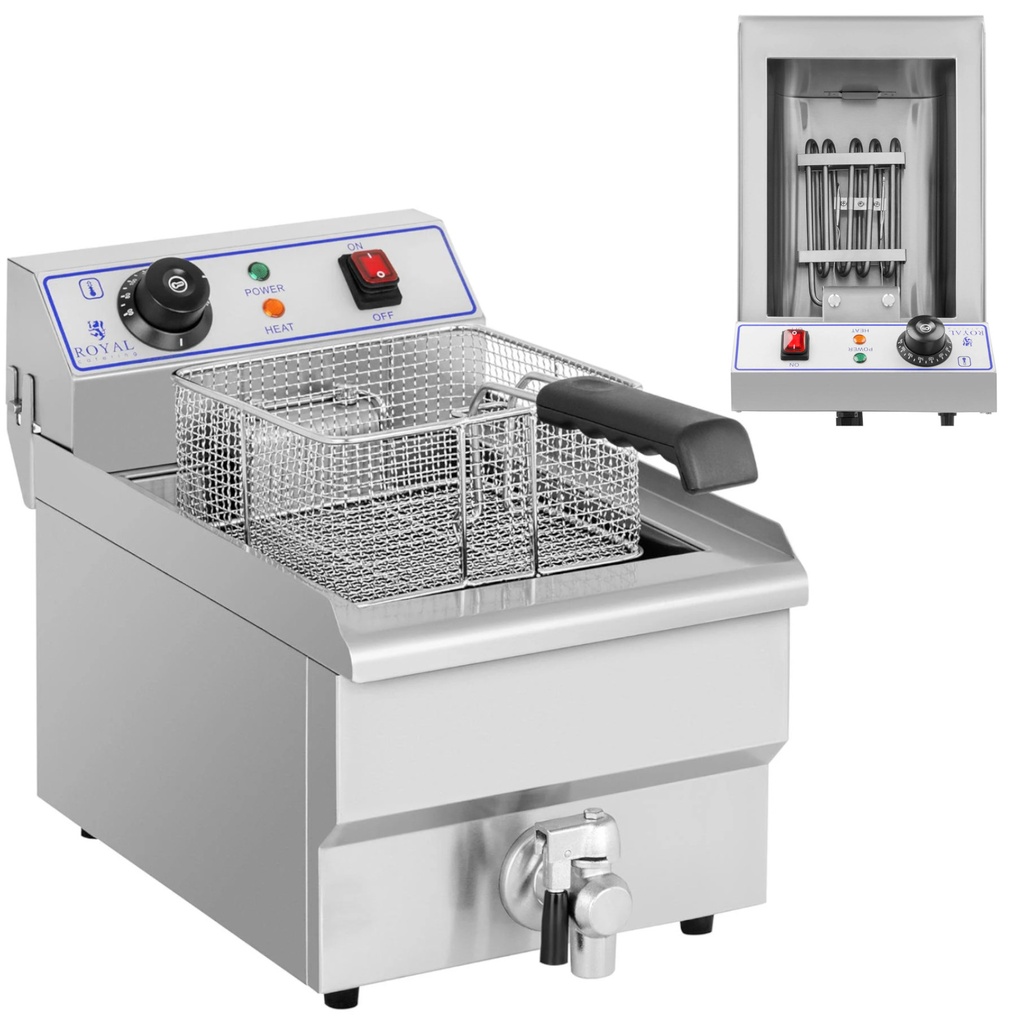 Adjustable electric catering fryer - 10 l 3200 W.