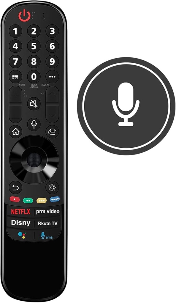 MR22GN Replacement Remote Control for LG TV OLED42C24LA OLED77C24LA OLED88Z29LA OLED77G26LA OLED55B26LA 65QNED996PB 75QNED996PB 43UQ80006LB 86UQ80006LB 43UQ81upup006LB 50UQ81006LB 86QNED866QA