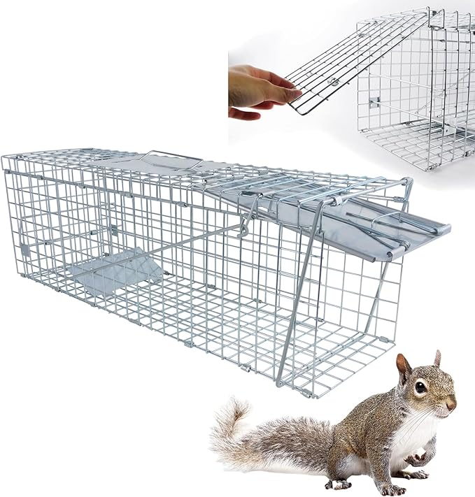 Live Trap, Marten Trap, Cat Trap, Dog Trap, 61 x 19 x 21 cm, Weatherproof, Easy to Clean, Safe for Children and Pets