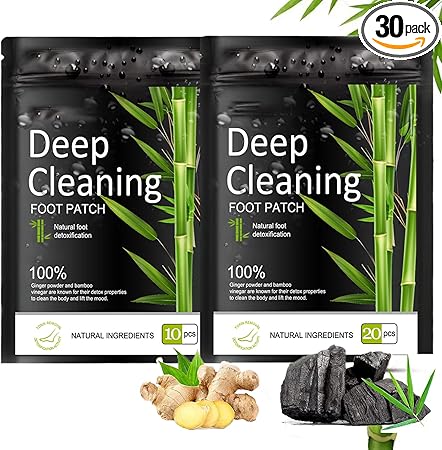 Pack of 30 Detox Foot Plasters, Detoxification Plasters Feet, 100% Natural Foot Pads, Deep Cleansing Foot Pads, Foot Plasters for Detoxification, Detox Plasters, Original, Stress Relief and Removal