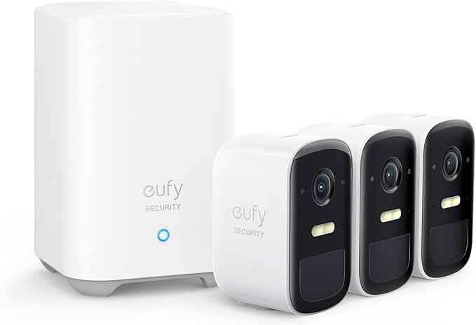 eufy Security eufyCam 2C, Outdoor Surveillance Camera, 180 Day Battery, HD 1080p, IP67 Weatherproof, Night Vision, Compatible with HomeKit and Solar Panel, Free Use