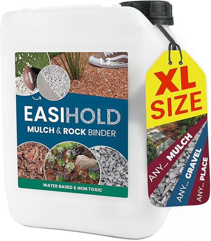 Vuba EASIHOLD Rocks - 5L XL Gravel Ties for Bonding Rocks, Bark and Gravel on Borders, Patios and Garden Paths. Lasts up to 3 Years, Non-Toxic, Ready to Use