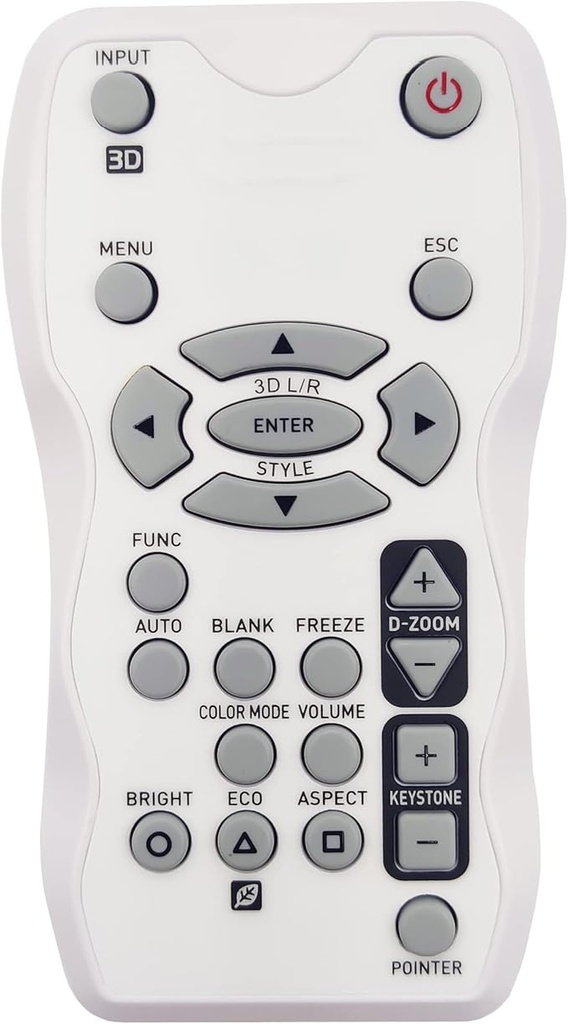 Leankle Remote Control YT-120 for Casio Projectors XJ-H1600, XJ-H1650, XJ-H1700, XJ-H1750, XJ-H2600, XJ-H2650, XJ-M140, XJ-M145, XJ-M150, XJ-M155, XJ-M240 XJ-M245, XJ-M250, XJ-M255, XJ-ST145 ST155