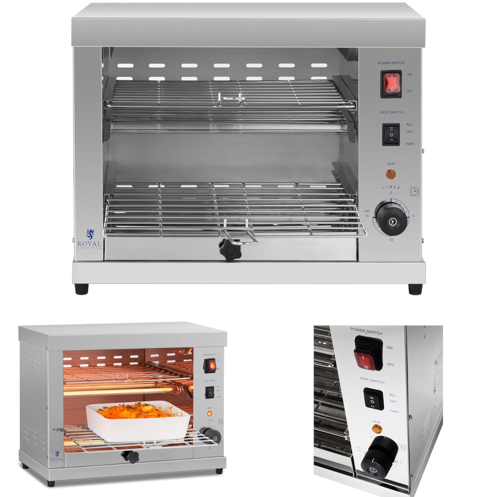 Double toaster salamander toaster 3250W