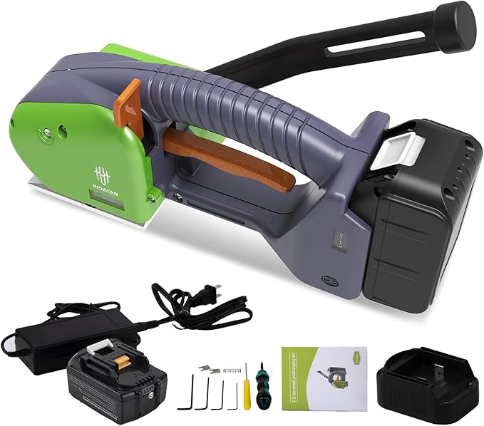 GOYOJO Electric Strapping Tool, Handheld Strapping Machine for PP and PET Tape, 1/2"-5/8" Width, for Plastic Packing Tape Tensioner
