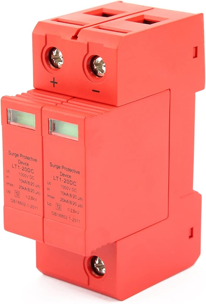 2P Surge Arrester DC 1000V Low Voltage Arrester for Home Surge Protection 10KA ~ 20KA Rail Mounting