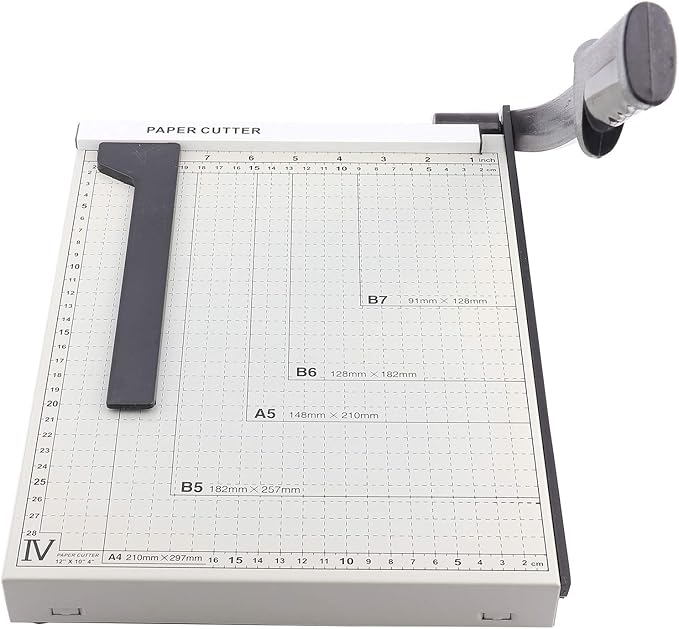 Paper Cutter, A4 Cutting Machine Cutter with Automatic Safety Fuse, Scrapbooking Tool for Cutting Paper for Scrapbooking, Craft Paper, Cardboard, Label