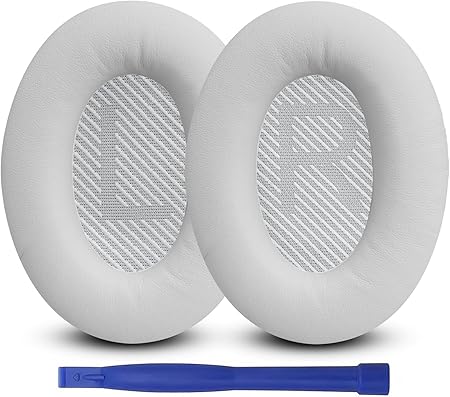 Ear Pads for Bose Quietcomfort 35, Professional Replacement Ear Pads for QC35 Headphones Replacement Ear Pads Compatible with Bose Quiet Comfort 35II (QC35 II) Headphones (White)