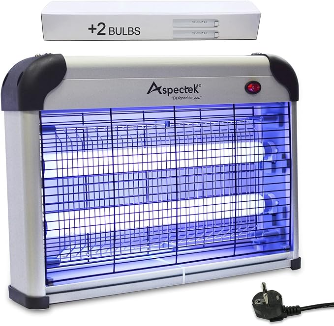 ASPECTEK Insect Killer - Hygienic Fly Killer - Particularly Suitable for Kitchens and Restaurants - Fast and Chemical Free HR2833