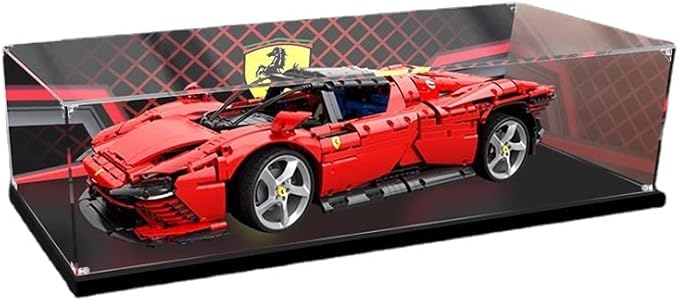 APRILA Acrylic Display Case for 42143 Technic Ferrari Daytona SP3, Dustproof Display Case Transparent Display Case Storage Box for Models Collectibles, 62 x 30 x 20 cm (Display Case Only)