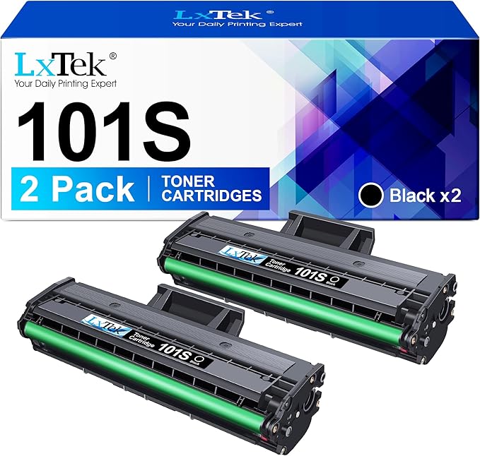 LxTek MLT-D101S Toner Cartridge Compatible with Samsung MLT-D101S D101S for Samsung ML-2165W ML-2165 ML-2160 SF-760P SCX-3405W SCX-3405 SCX-3400 SCX-3405FW SCX-3405F ML-2166 88 SF-7 60 (Black, 2 Pack)
