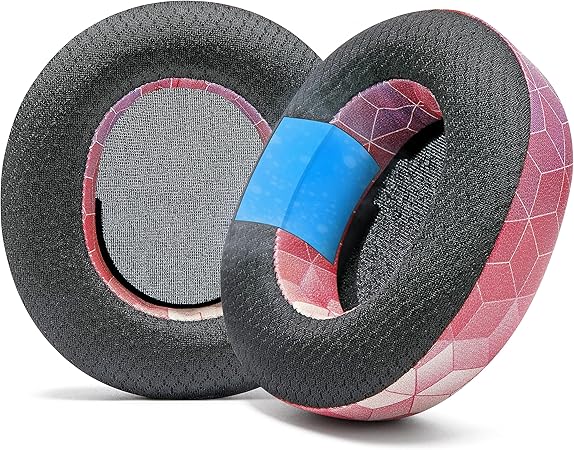 WC Freeze Nova Pro Wireless - Cooling Gel Replacement Ear Pads for Steelseries Arctis Nova Pro Wireless by Wicked Cushions, Enhanced Durability, Thickness and Soundproofing | Hexacube Red