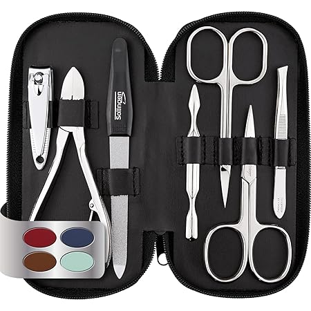 marQus Manicure Set, 7 Pieces with Nail Clippers, from Solingen, Made in Germany, for Hand and Foot Care