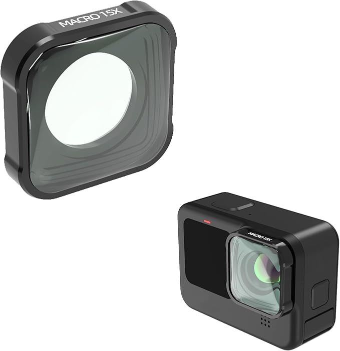 Fututech 15x Macro Lens for GoPro Hero12 11 10 9 High Light Transmission Accessories Action Camera for Action Camera (MACRO)