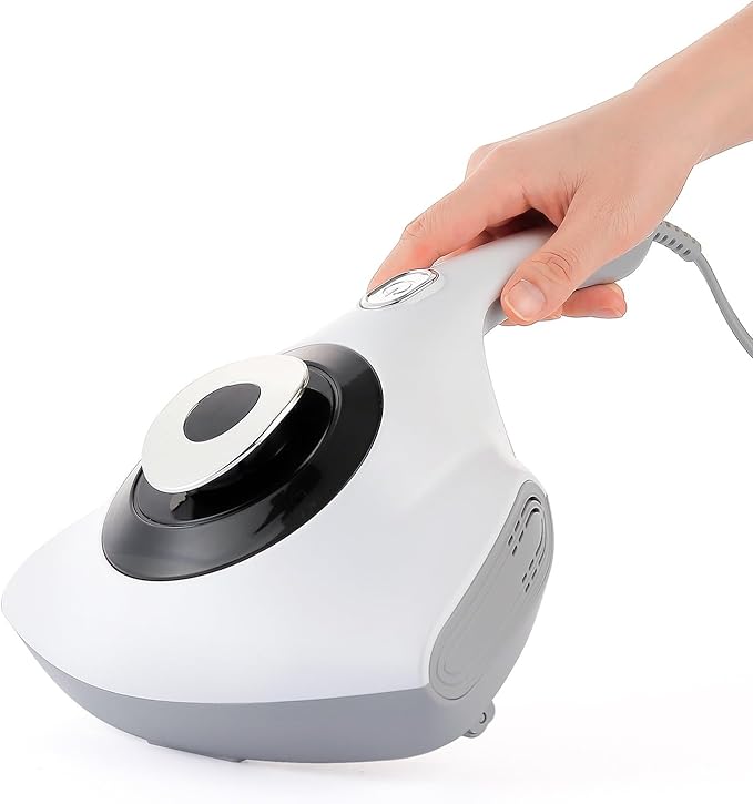 Handheld Vacuum Cleaner Against Mites, Anti-Mite Vacuum Cleaner with UV-C Light, Vacuum Cleaner with HEPA Filter, Steriliser for Beds, Clothes, Sofas and Furniture, Ideal Mite Vacuum Cleaner for