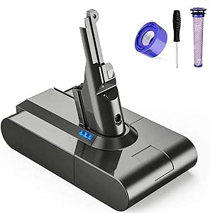 FLYLINKTECH 4000 mAh Replacement Battery for Dyson V8 Battery 21.6 V, Dyson V8 Absolute/Dyson V8 Animal/Dyson V8 Animal Exclusive Handheld Vacuum Cleaner Cordless Charger Replacement Part