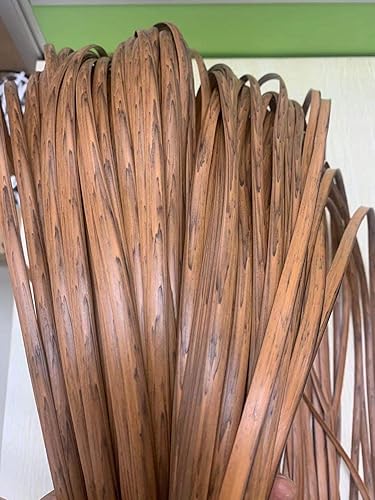 ODSK Rattan Furniture Repair Kit Wicker Gradient Wood Flat Plastic Mesh Material for Installing Rattan Furniture and Garden Furniture 500g (Wood)