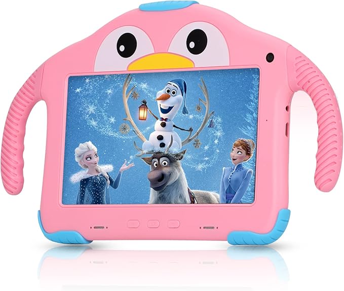 7 Inch Tablet 32 GB ROM Children's Tablet for Children from 3-14 Years Girls Boys HD Display Kids Tablet Android Children's Tablet with WiFi Dual Camera Child Lock Child-friendly Case Youtube (Pink)