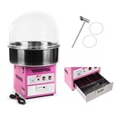 Cotton candy machine with protective cover 52cm