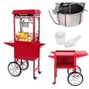 Mobile popcorn machine with cart on wheels