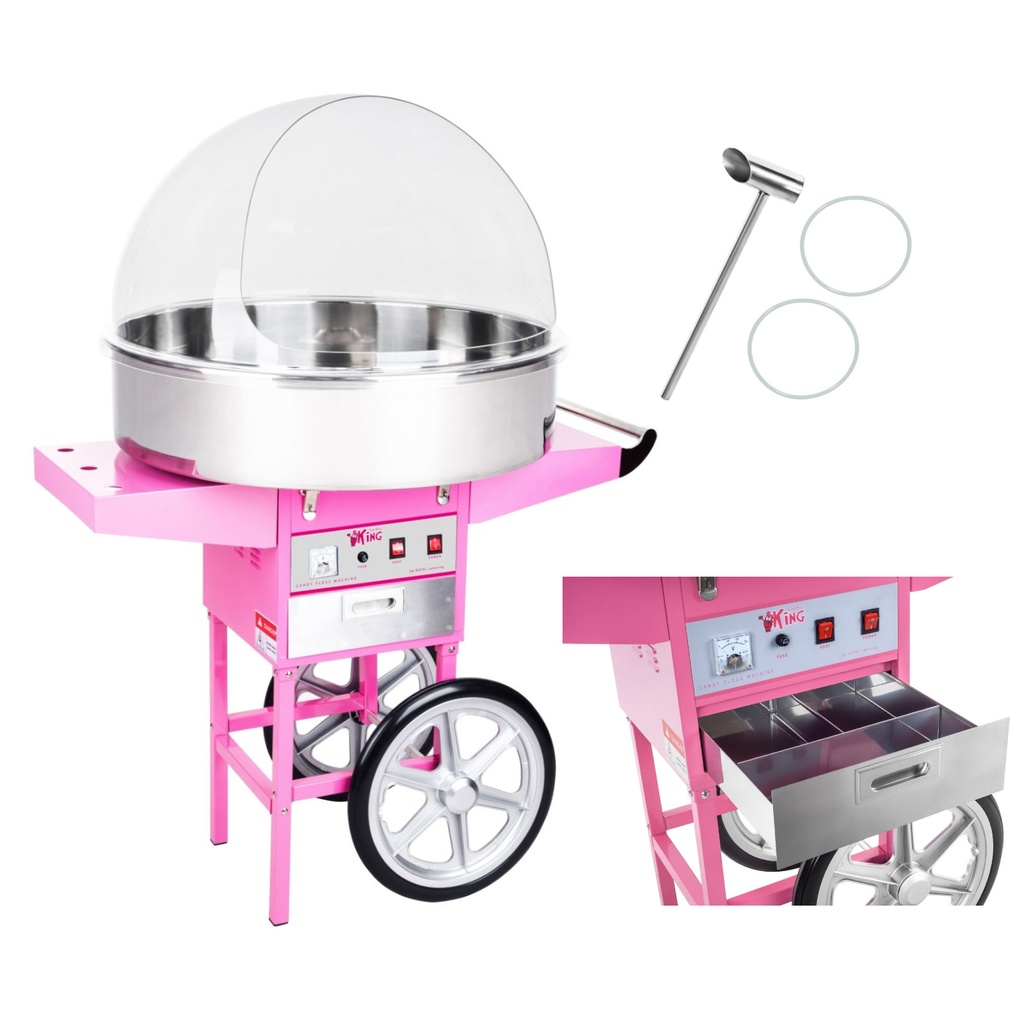 Mobile cotton candy machine with cart on wheels LARGE