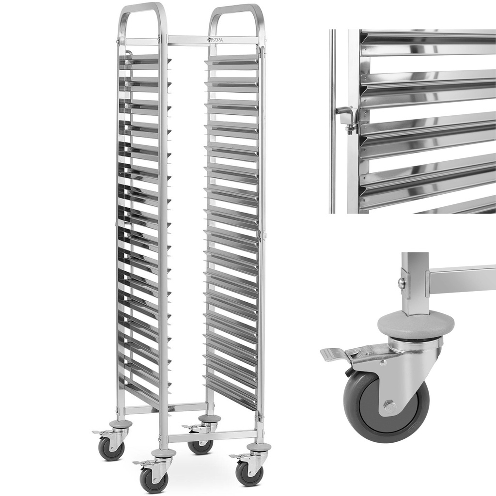 HoReCa transport cart for 1/1 GN trays and containers