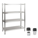 Toitlustusraamaturiiul 120x48.5x155cm roostevabast terasest