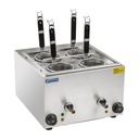 Pasta maker brewer for cooking pasta and dumplings 2 chambers with faucets