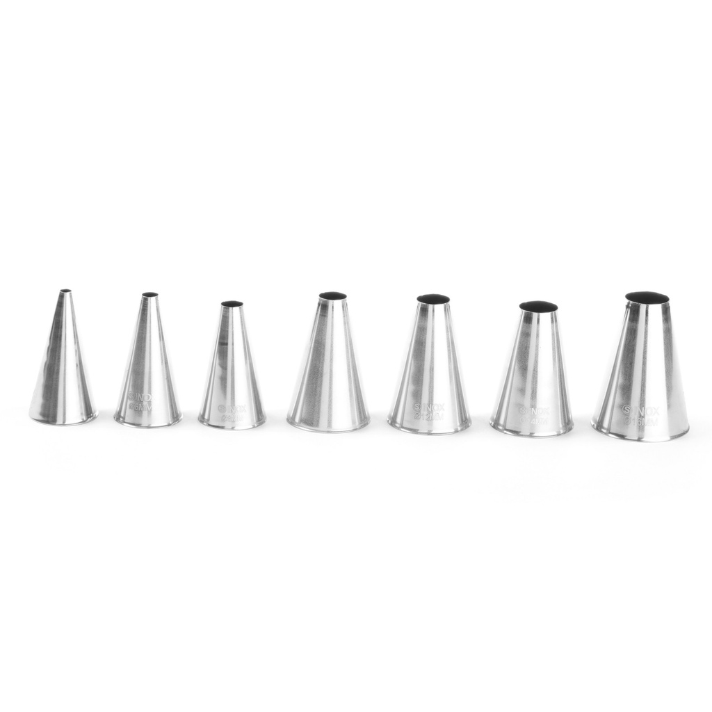 STAL koonusotsikud kondiitritoodete kaunistamiseks varrukad 4-16mm 7tk. - Hendi 551615