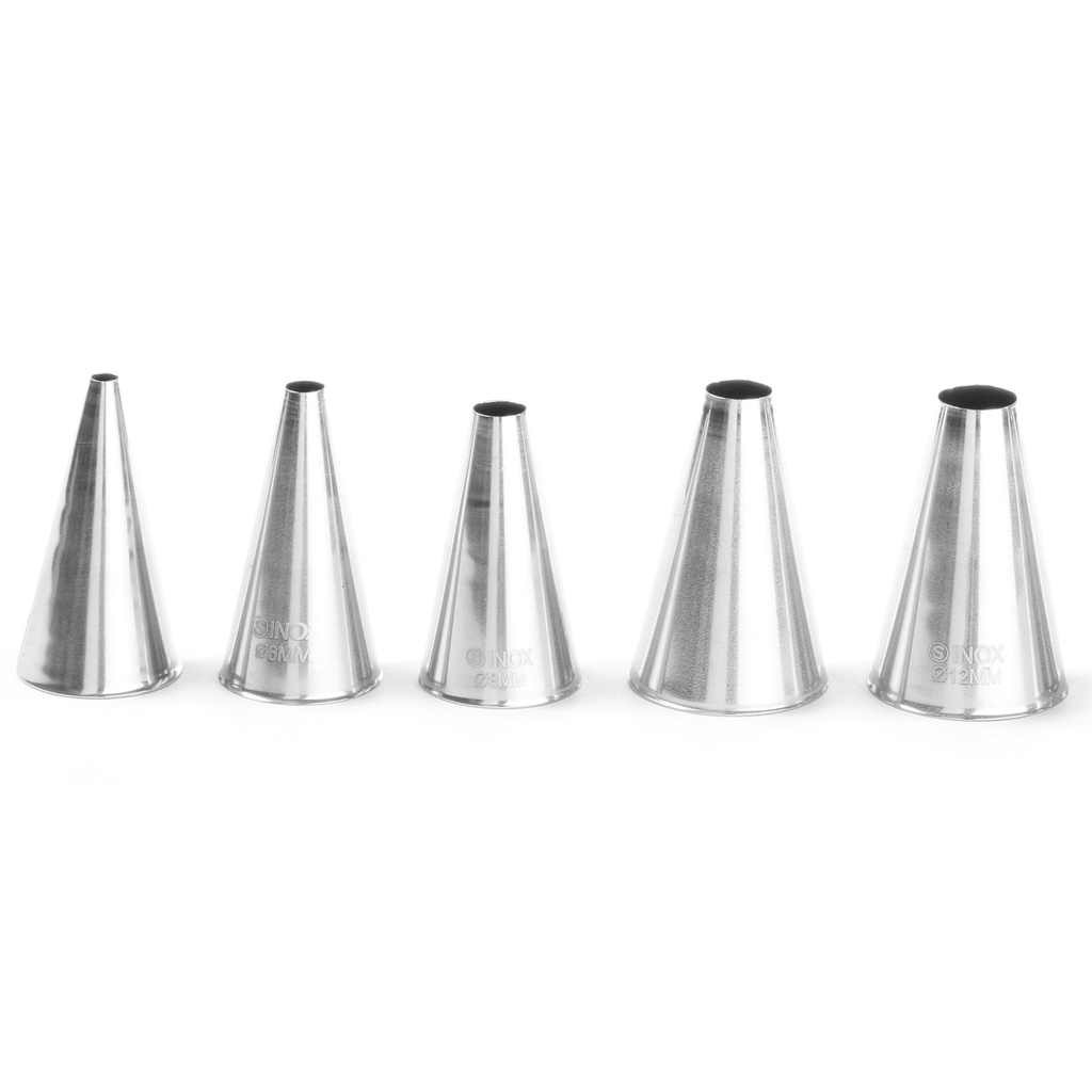 CONESTERS for cones of confectionery decorating sleeves STEEL 2-10mm 5pcs - Hendi 551691