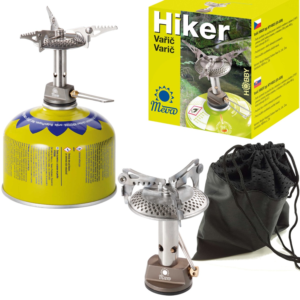 Kõige kergem turismipliit gaasipatrullidele (ventiil või keermega) HIKER 70gramm 2,4kW