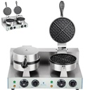 TEFLON round double waffle iron with a diameter of 18.5cm