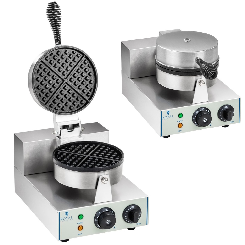Round waffle maker single TEFLON waffle with a diameter of 18.5cm