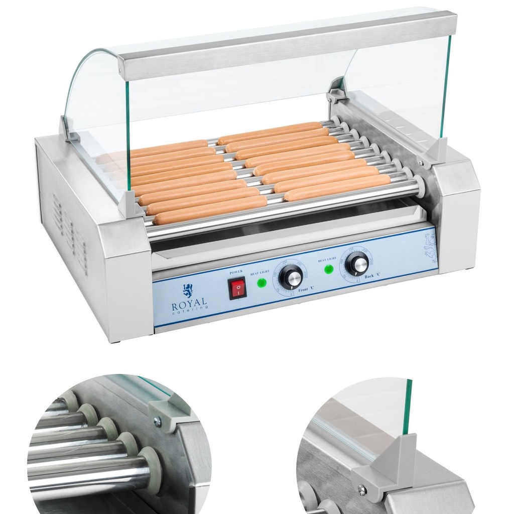 Roller grill with lid roller grill sausage heater 9 rolls