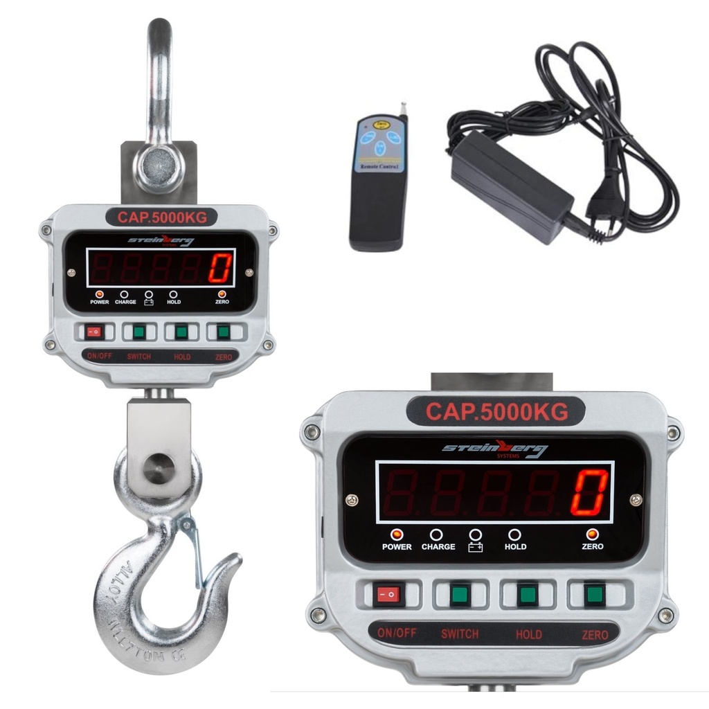 Hanging hook scale for industry up to 5 Ton - LED