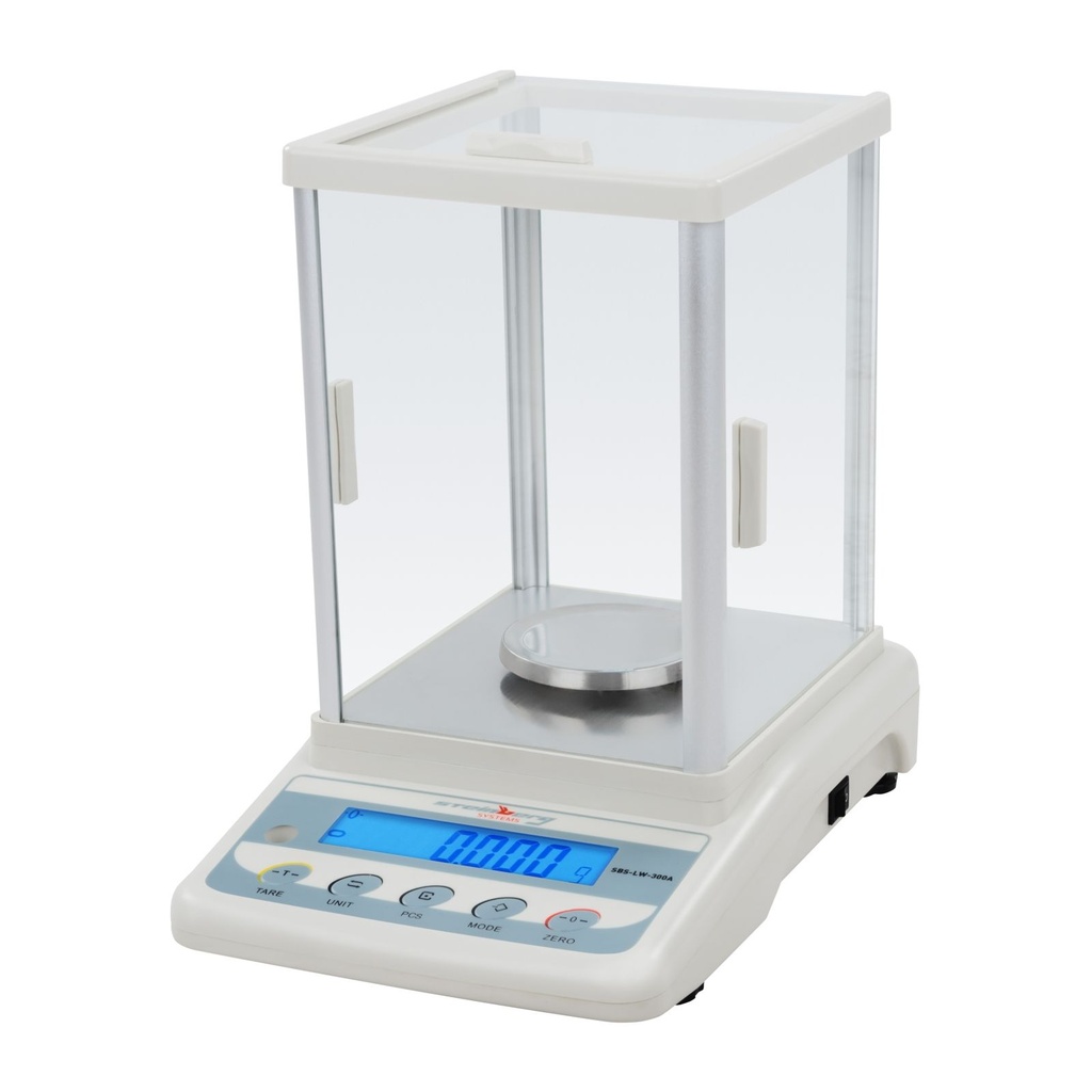 Täppiskaal koos löökkappidega SBS-LW-300A LCD ekraaniga täpsus 0,001g kuni 300g