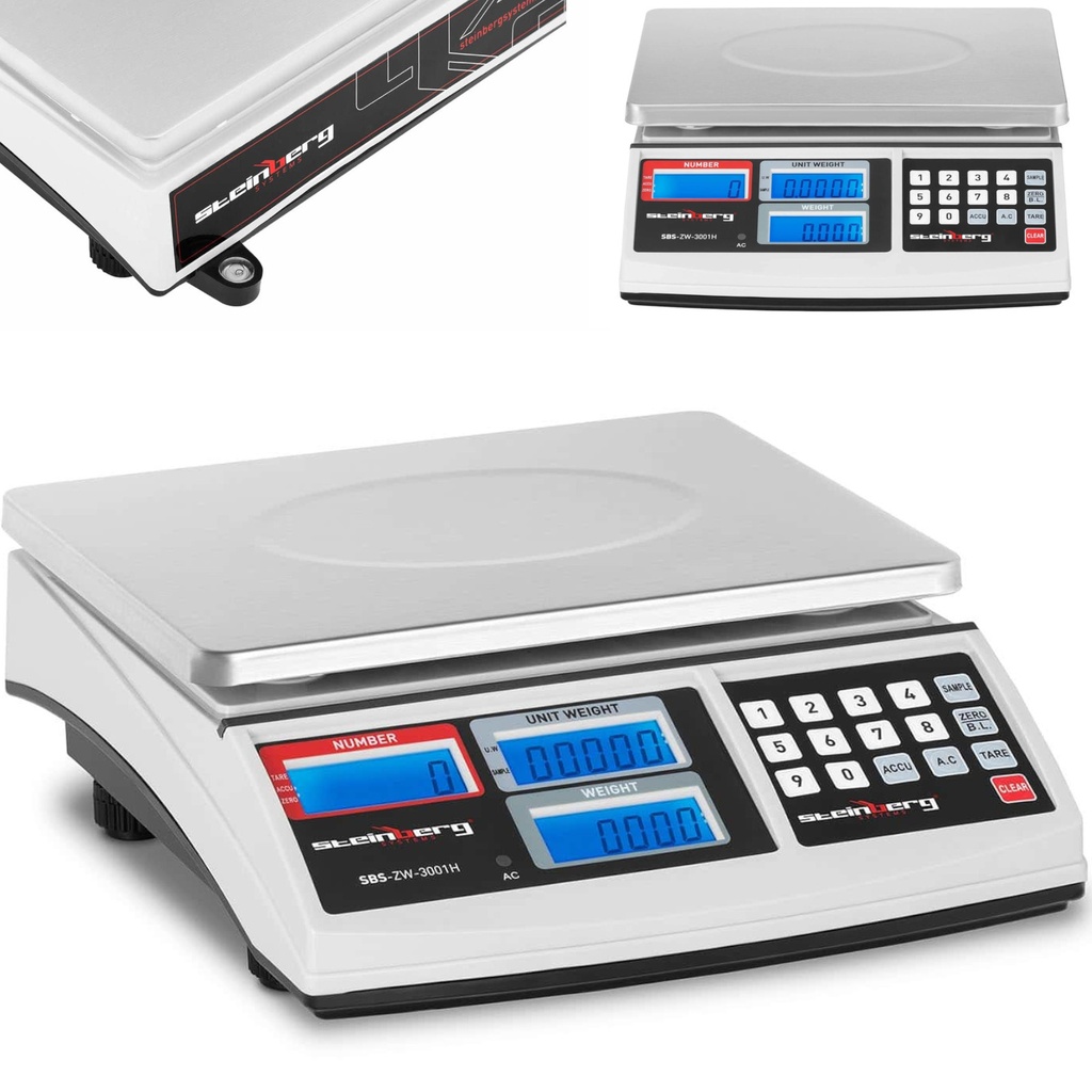 Tükilugemise kontrollkaal SBS-ZW-3001H LCD kuni 30kg