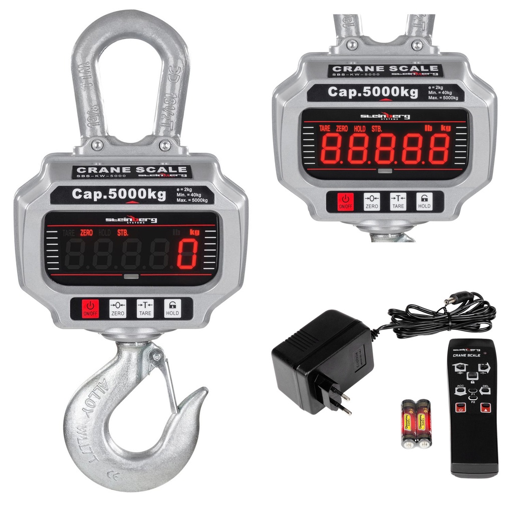Hook scale 5 TON remote-controlled - crane crane - LED