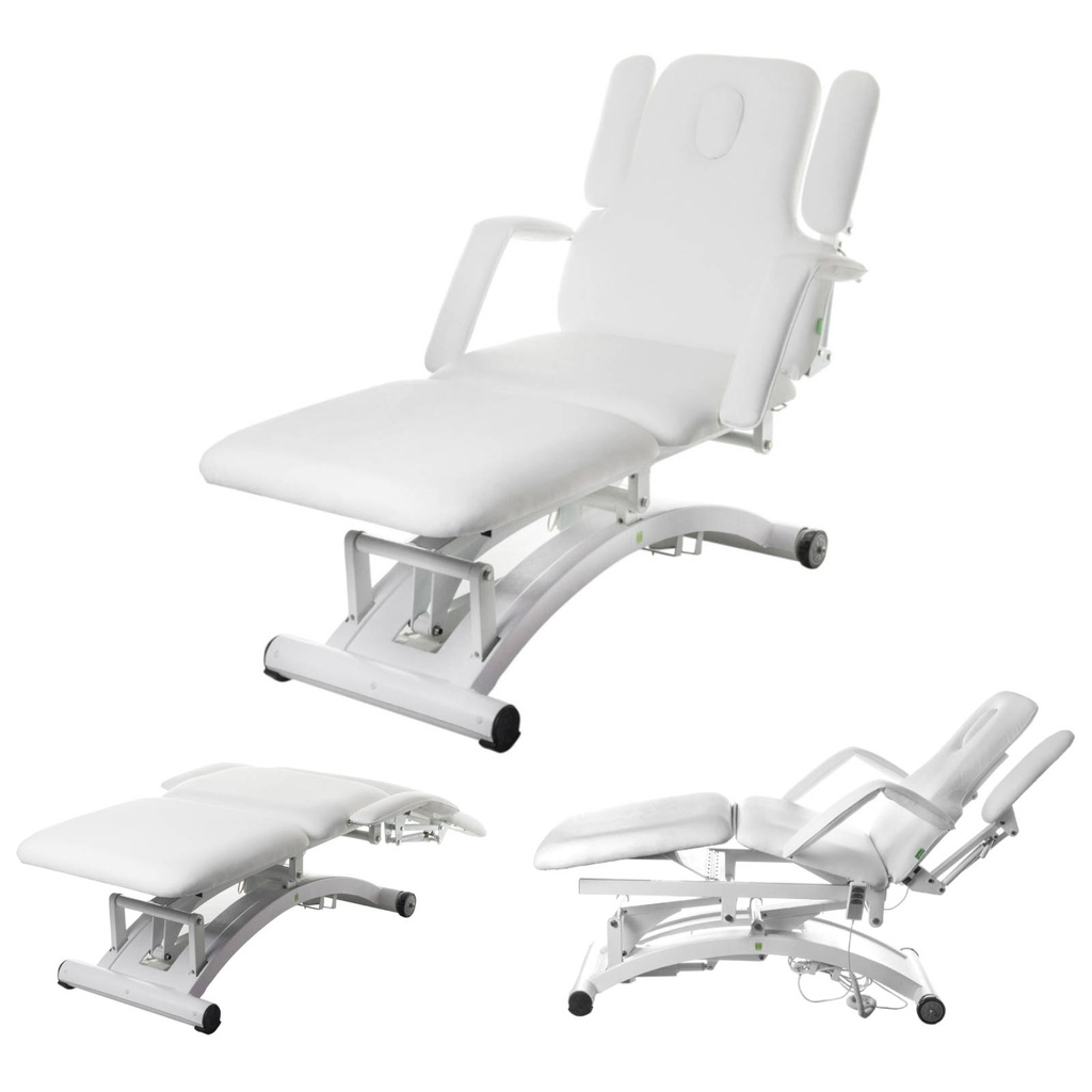 Rehabilitation massage table bed controlled by remote control DIVINE White