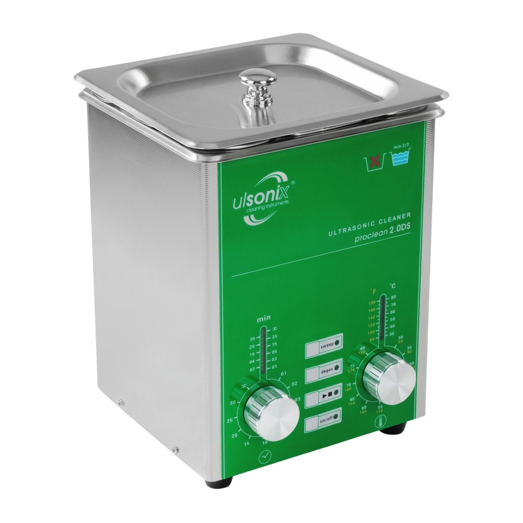 PROCLEAN 2.0DS DEGAS SWEEP ultrasonic cleaner 2L capacity