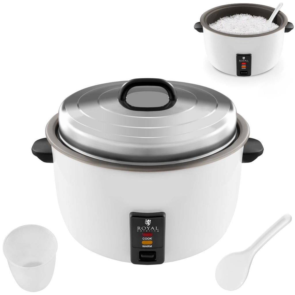 Electric rice cooker device 230V 2950W 23L capacity.