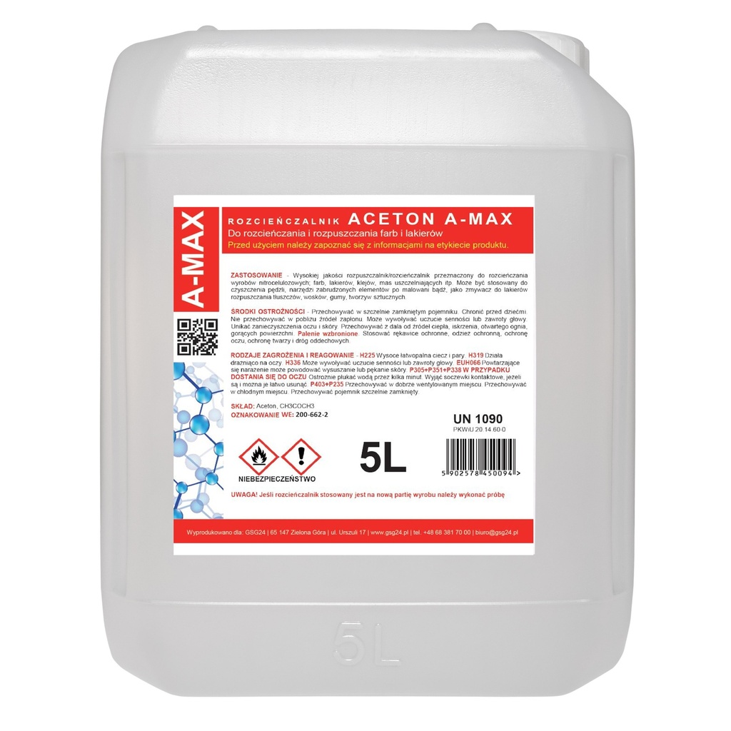 Atsetoon lahusti eemaldaja A-MAX 5L