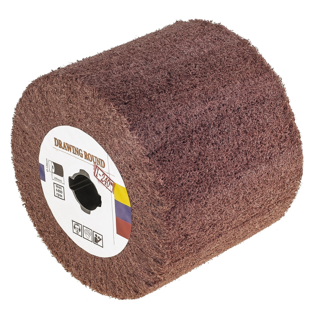 Non-woven sanding roller for satin machine 120x100mm grit P240