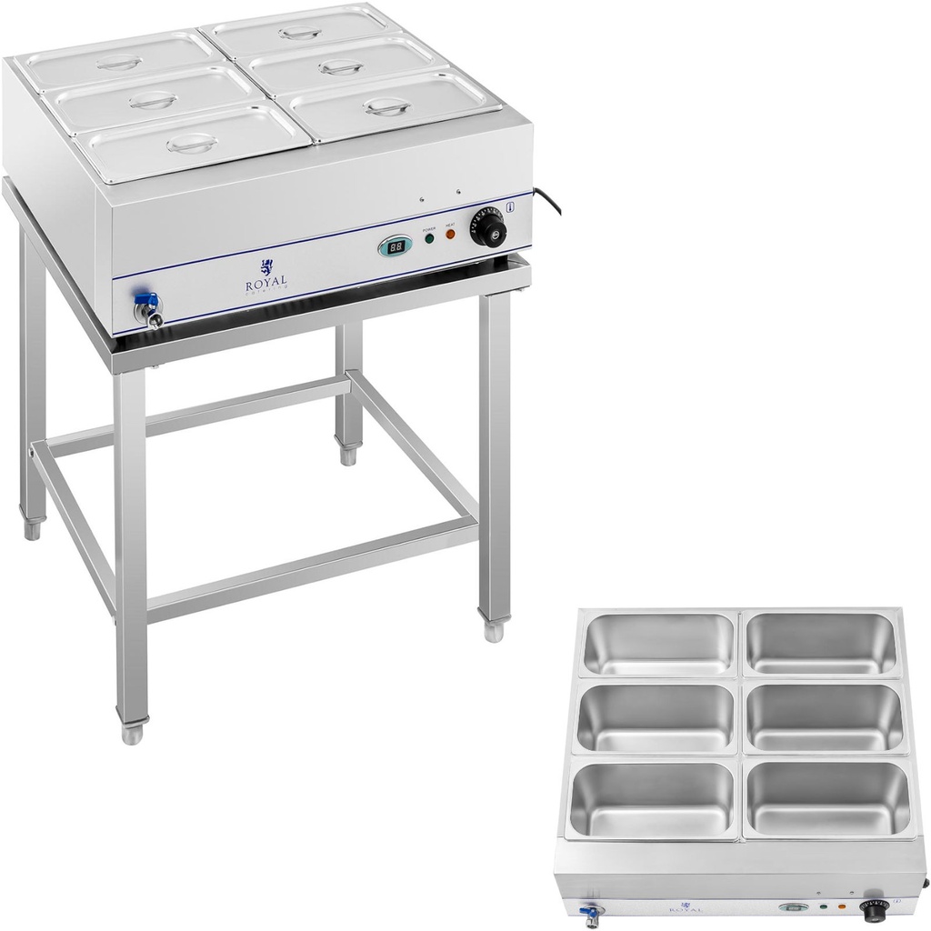 Vee soojendaja terasalusel 6 x GN 1/3 2000W 230V