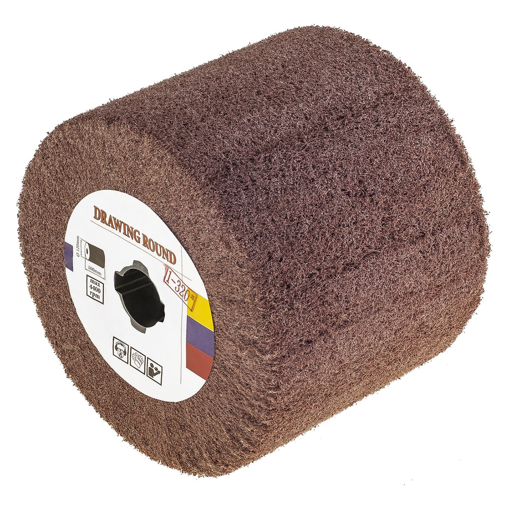Non-woven sanding roller for satin machine 120x100mm grit P320