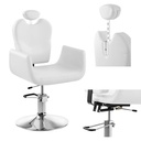 Professional hairdressing swivel cosmetic chair LIVORNO Physa white