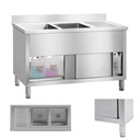 Royal Catering 2-kambriline tööstuslik toitlustusvalamu alusele 140cm